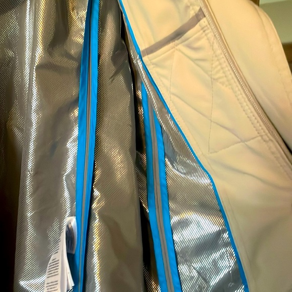Women’s M Tan / Oatmeal Columbia Sportswear Jacket / Trench with Hood - Picture 9 of 11